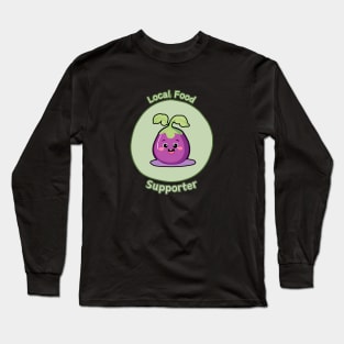 Local Food Supporter - Eggplant Long Sleeve T-Shirt